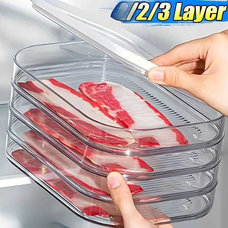 Meal Prep Containers Xl - Vleescontainer voor de koelkast, bacon lunchvleescontainer