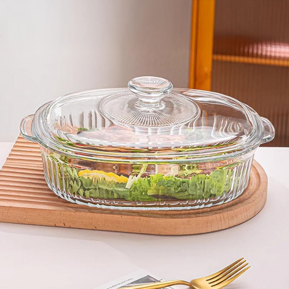 Meal Prep Glass Containers Oven Safe - Magnetronbestendige bakvorm, hittebestendige glazen bakblik met