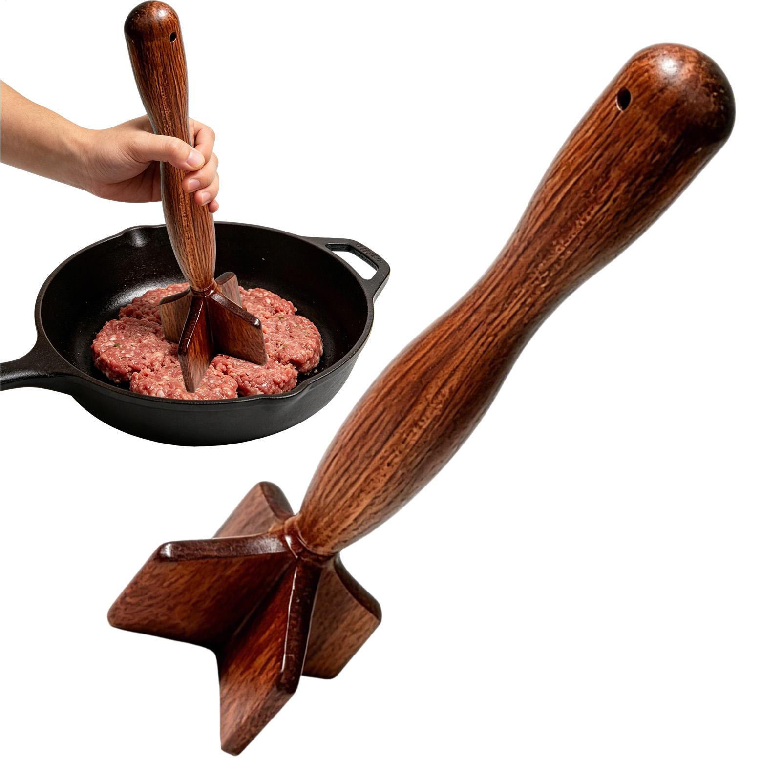 Meal Prep With Ground Beef - Houten vleeshakker, hamburgerpulver, gehaktmolen, krasvrije keukenhulp