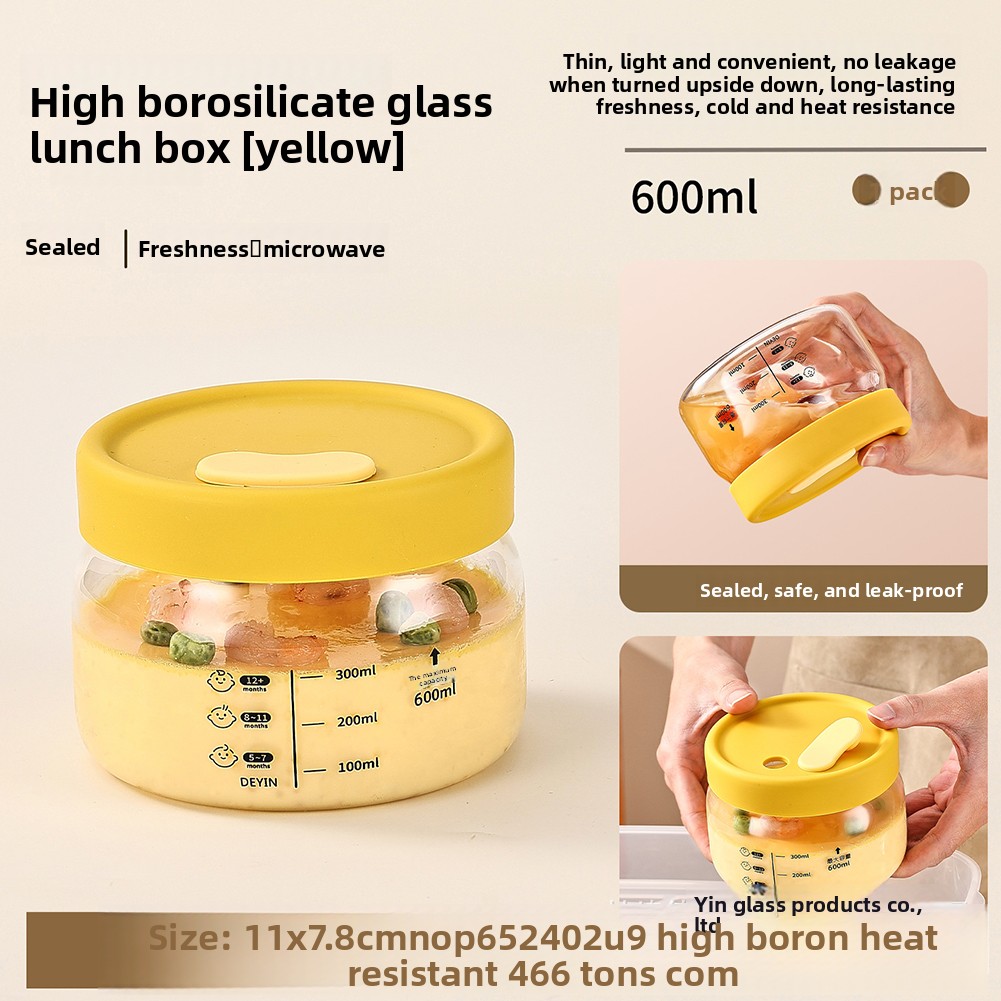 Meal Prep Glass Containers Oven Safe - Glazen voedselopslagcontainer Luchtdicht lekvrij voedselkom Bento
