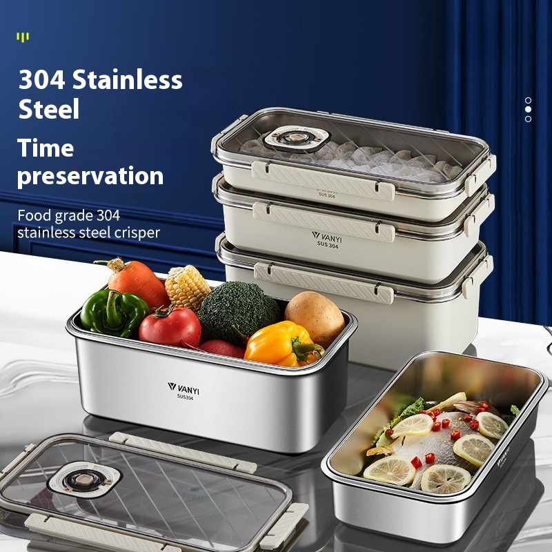 Meal Prep Containers Xl - RVS bewaardoos, afsluitbare voedselveilige lunchbox, huishoudelijke