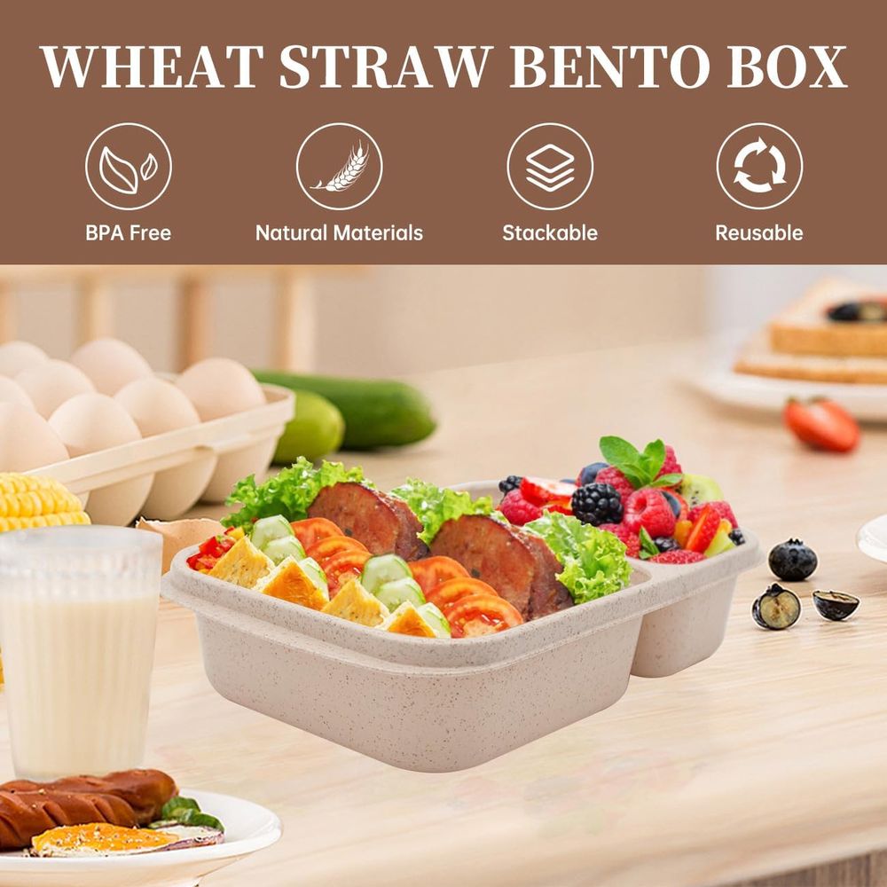 4-pack Bento lunchbox, 2-delig - Meal Prep Container recensie en prijs