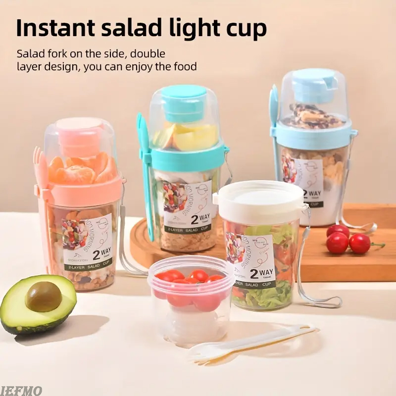 Saladeschaalset voor onderweg  - Meal Prep Yogurt Cups recensie en prijs