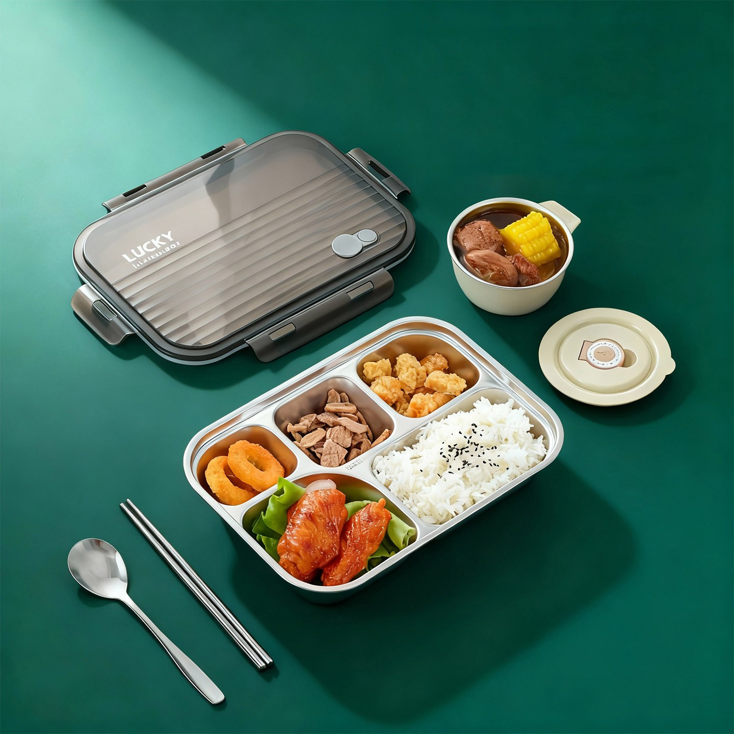 304 roestvrijstalen gedeelde b - Meal Prep Lunch Boxes recensie en prijs