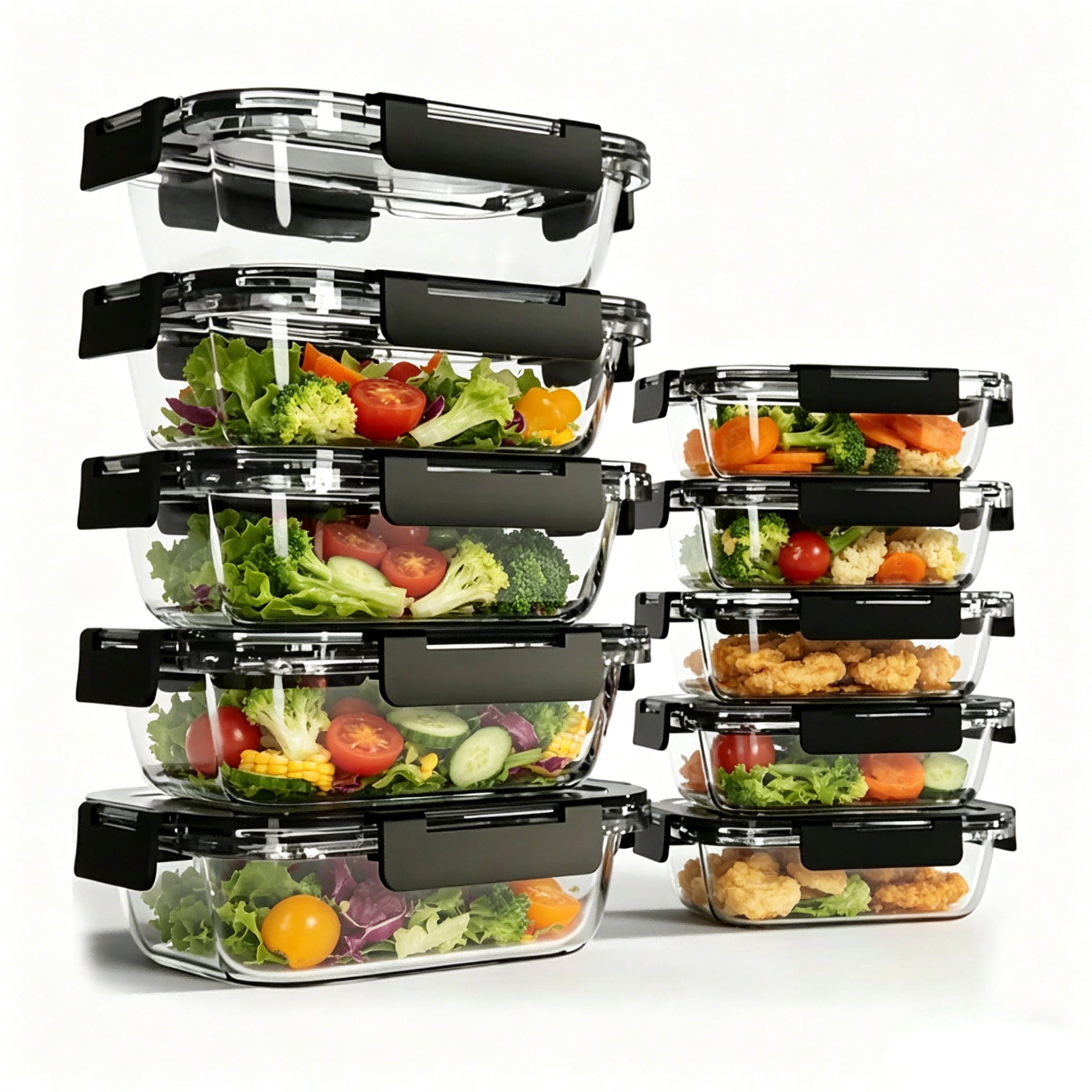 10-delige set glazen voedselvo - Meal Prep Glass Containers Oven Safe recensie en prijs