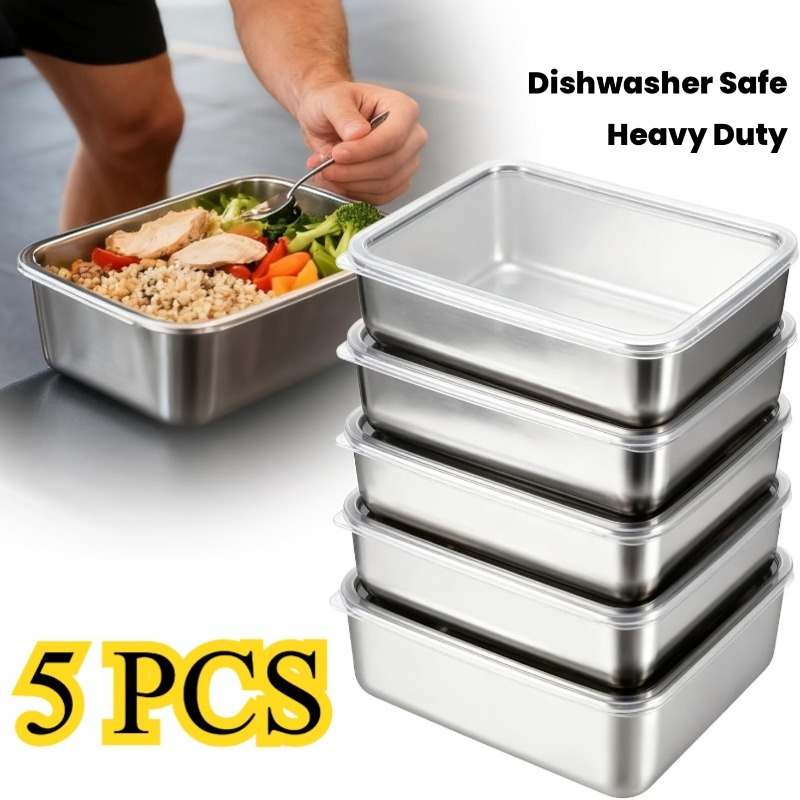 5-delige set roestvrijstalen v - Meal Prep Containers Xl recensie en prijs