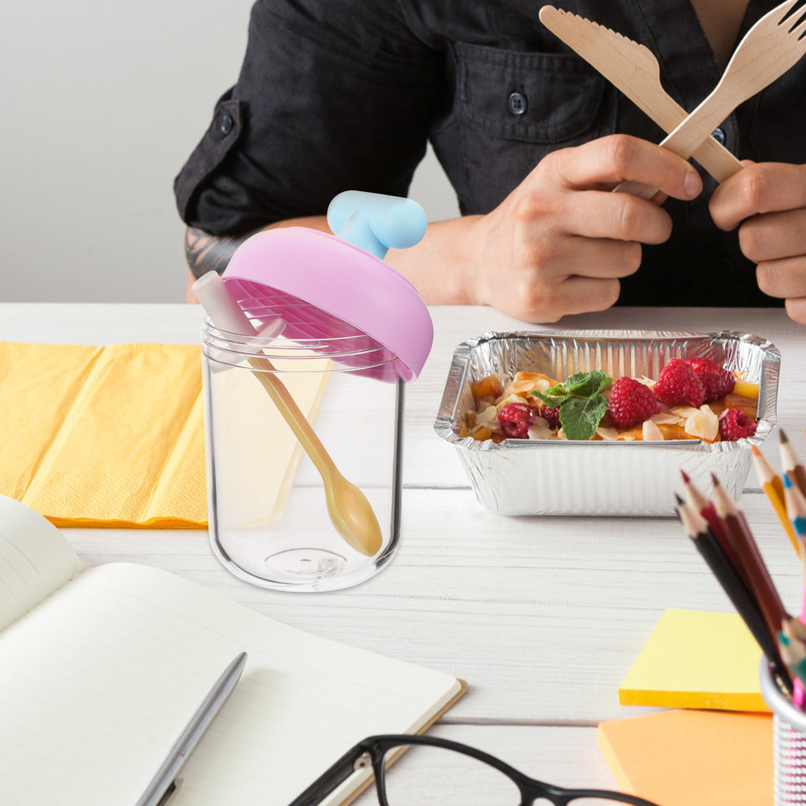 Draagbare Dubbellaagse Saladeb - Meal Prep Yogurt Cups recensie en prijs
