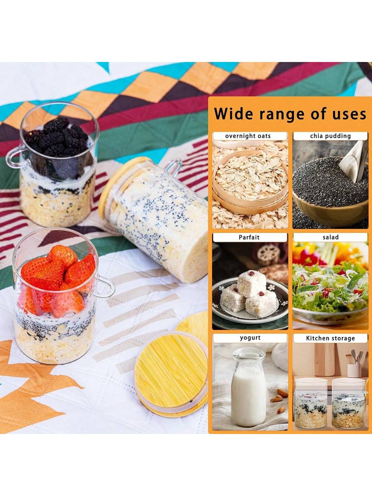 4-pack Overnight Oats potten,  - Meal Prep Yogurt Cups recensie en prijs