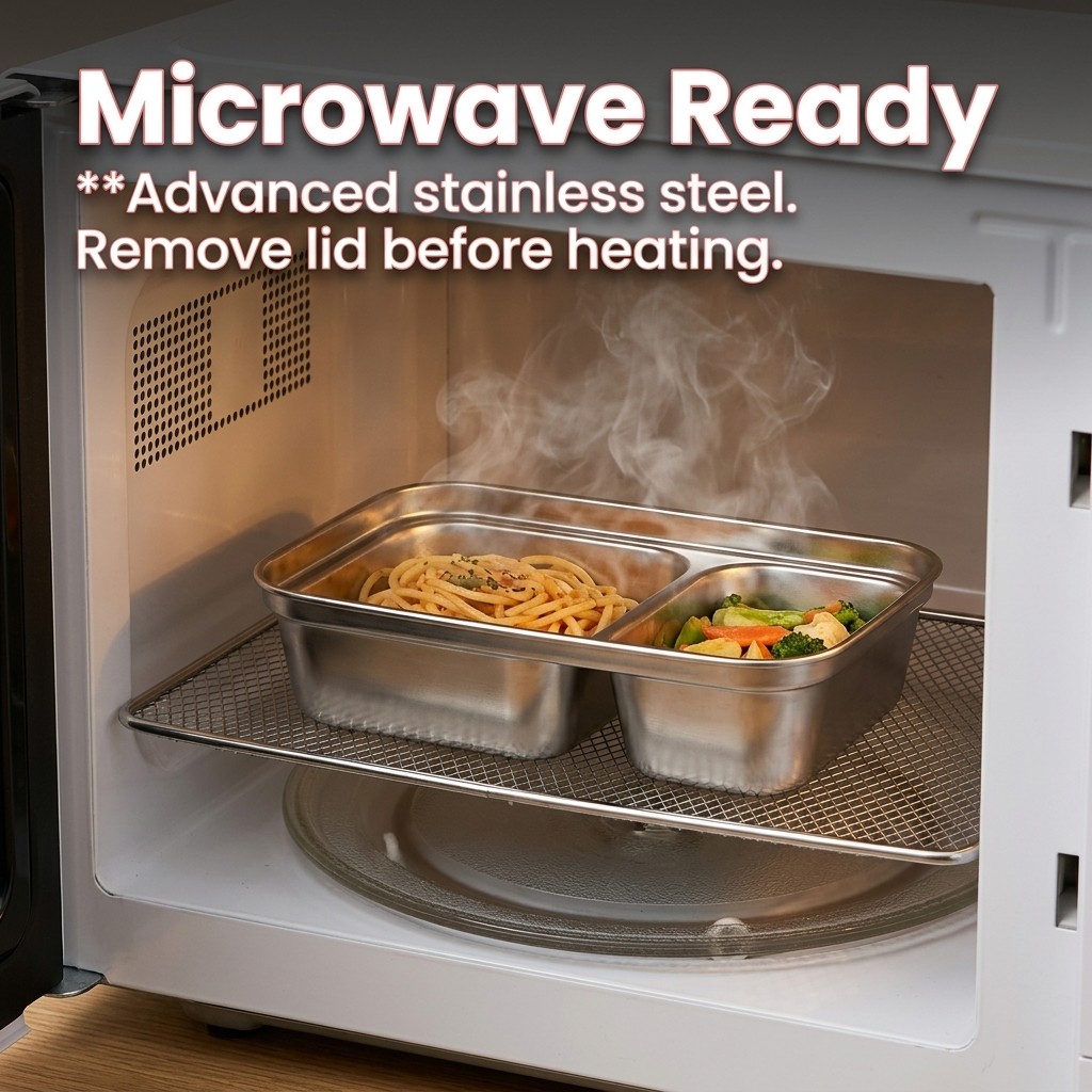 Microgolfbestendige 304 roestv - Meal Prep Lunch Boxes recensie en prijs