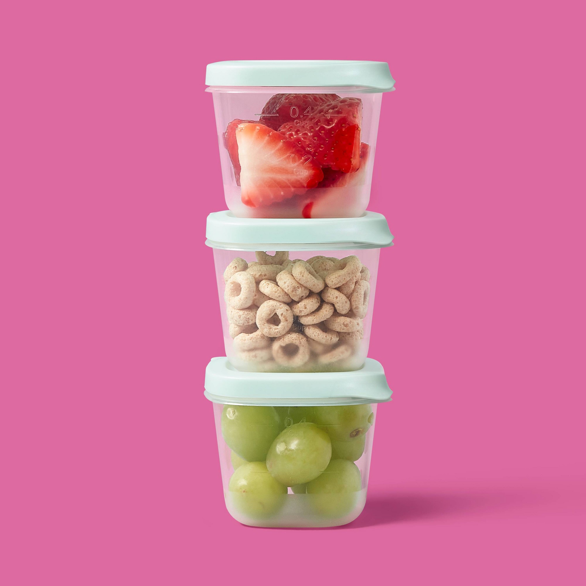 4-delige mini vierkante halve  - Meal Prep Container recensie en prijs