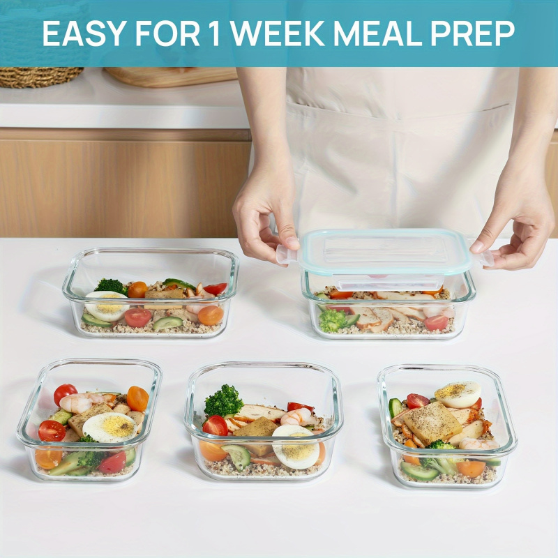 8-delige verzegelde glazen voe - Meal Prep Glass Containers Oven Safe recensie en prijs