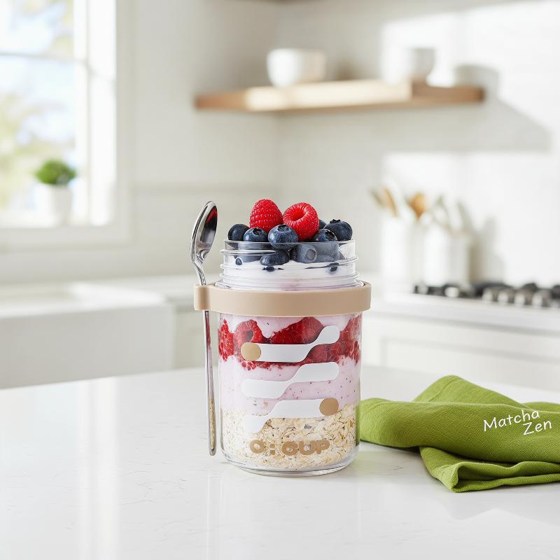 400ML Overnight Oats glazen be - Meal Prep Yogurt Cups recensie en prijs