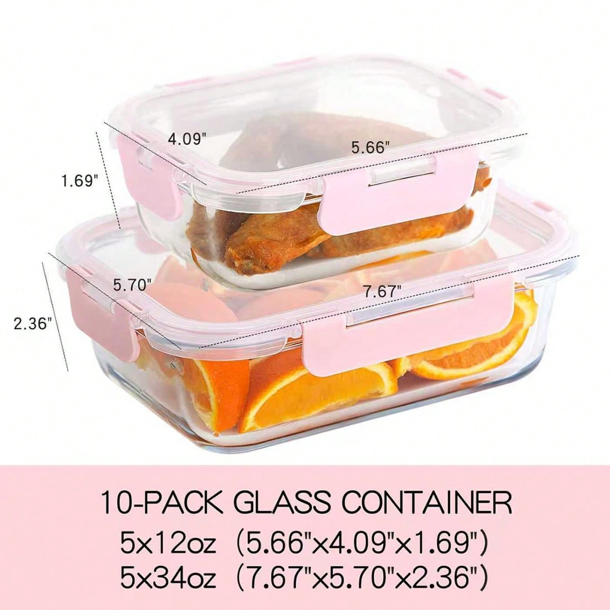 10-delige glazen voorraaddozen - Meal Prep Food recensie en prijs