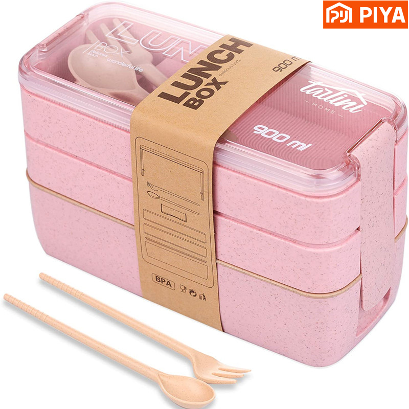 3-In-1 Compartiment Tarwe Stro - Meal Prep Lunch Boxes recensie en prijs