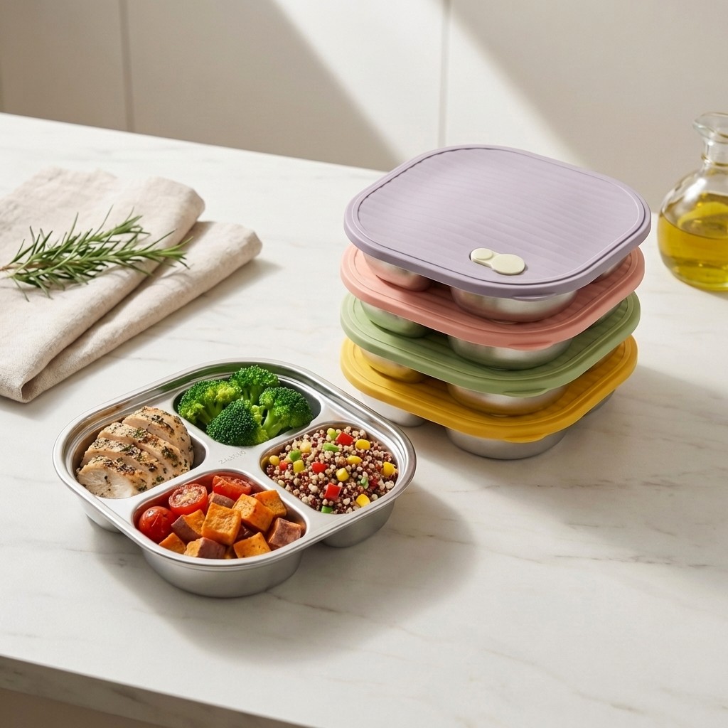 Microgolfbestendige 304 roestv - Meal Prep Diet recensie en prijs