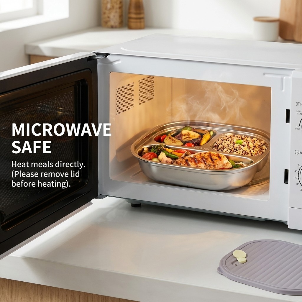 Microgolfbestendige 304 roestv - Meal Prep Diet recensie en prijs