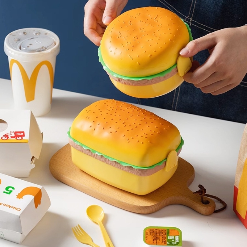 Hamburger Lunchbox Dubbellaags - Meal Prep Lunch Boxes recensie en prijs