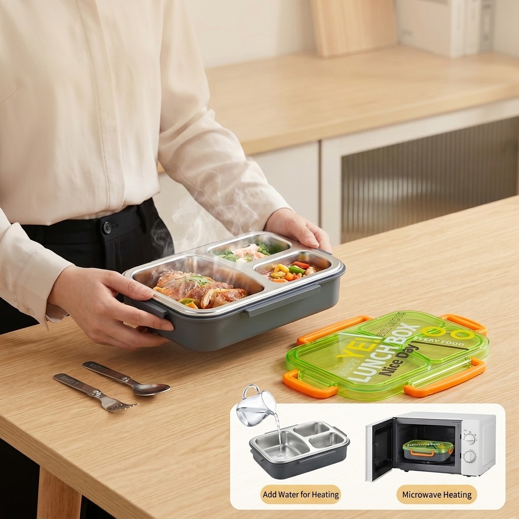 Microgolfbestendige 304 roestv - Meal Prep Lunch Boxes recensie en prijs