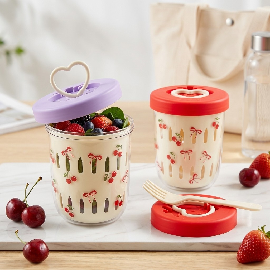 Plastieken saladebakje met dek - Meal Prep Yogurt Cups recensie en prijs