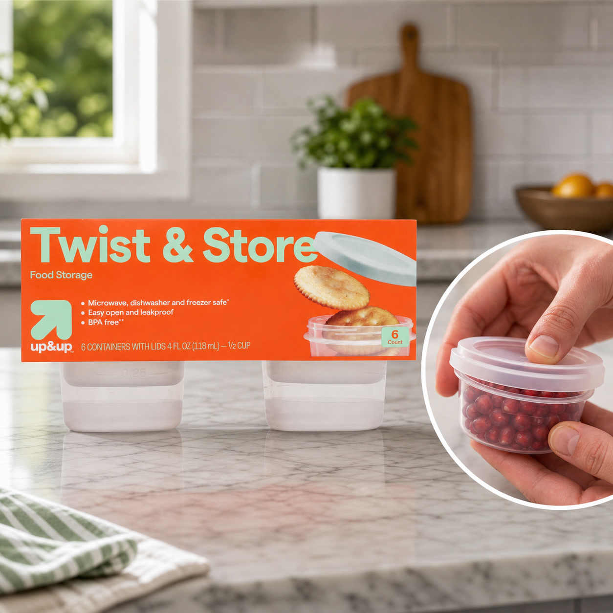 6-delige ronde Twist-Lock voed - Meal Prep Container recensie en prijs