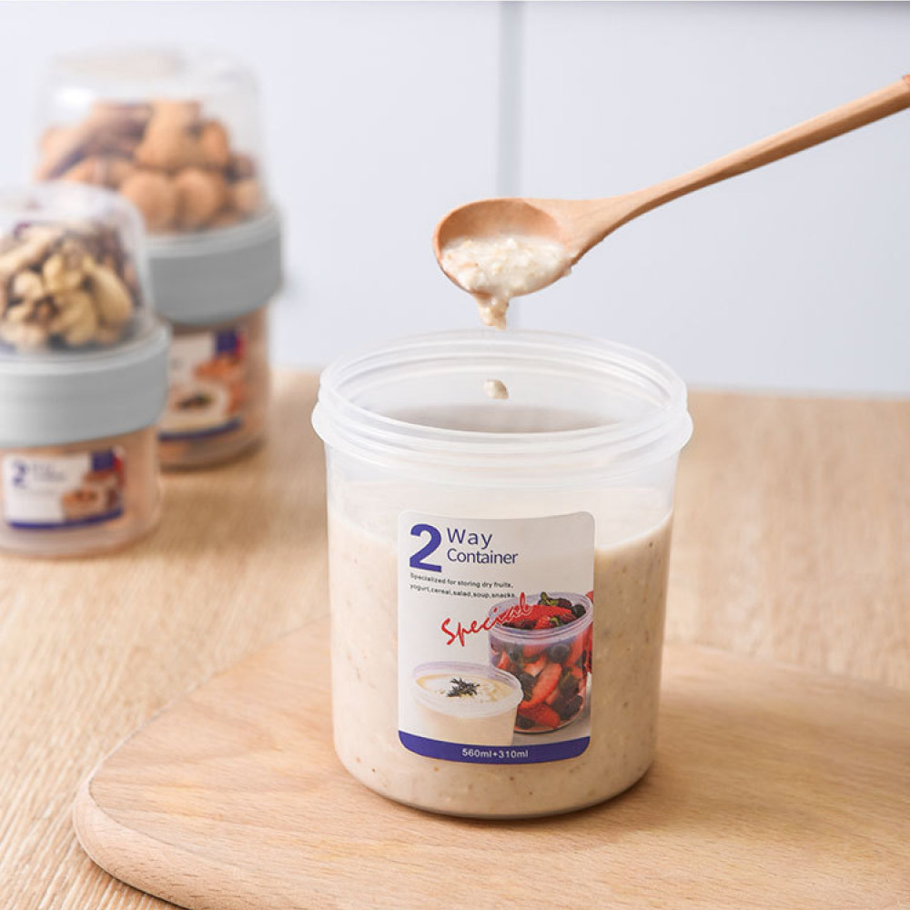 Dubbellaagse lekvrije voedselc - Meal Prep Yogurt Cups recensie en prijs